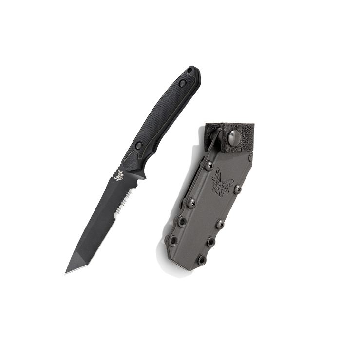 Benchmade Potagonist tanto serrated gekarteld survival mes vast lemmet met schede