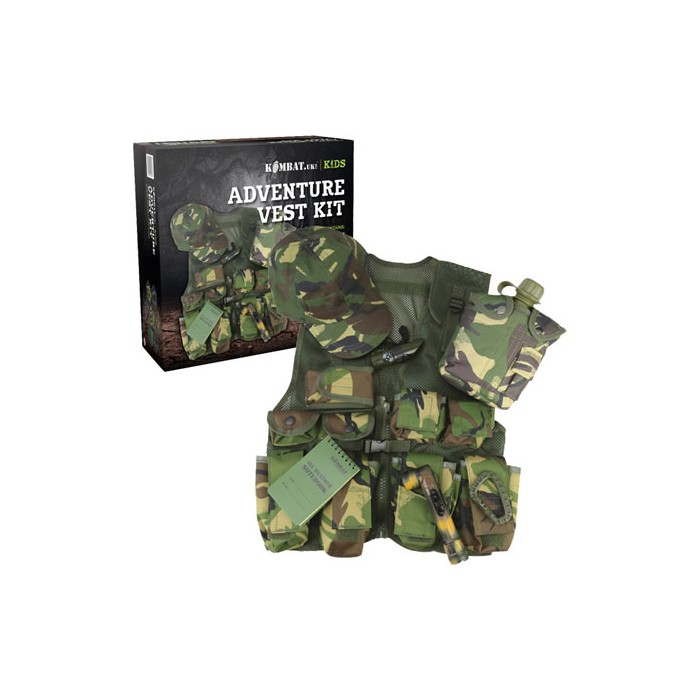 Kids Avontuur Vest Set Woodland Camo