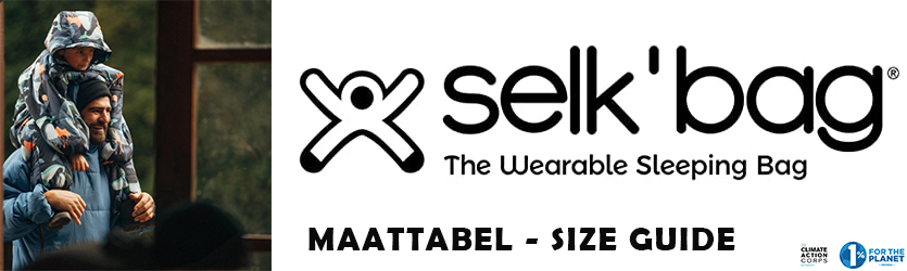 Selkbag maattabel size chart