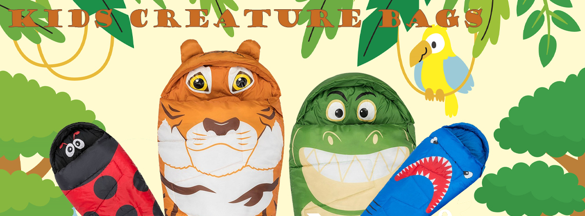 kinder dieren slaapzak creature bag 